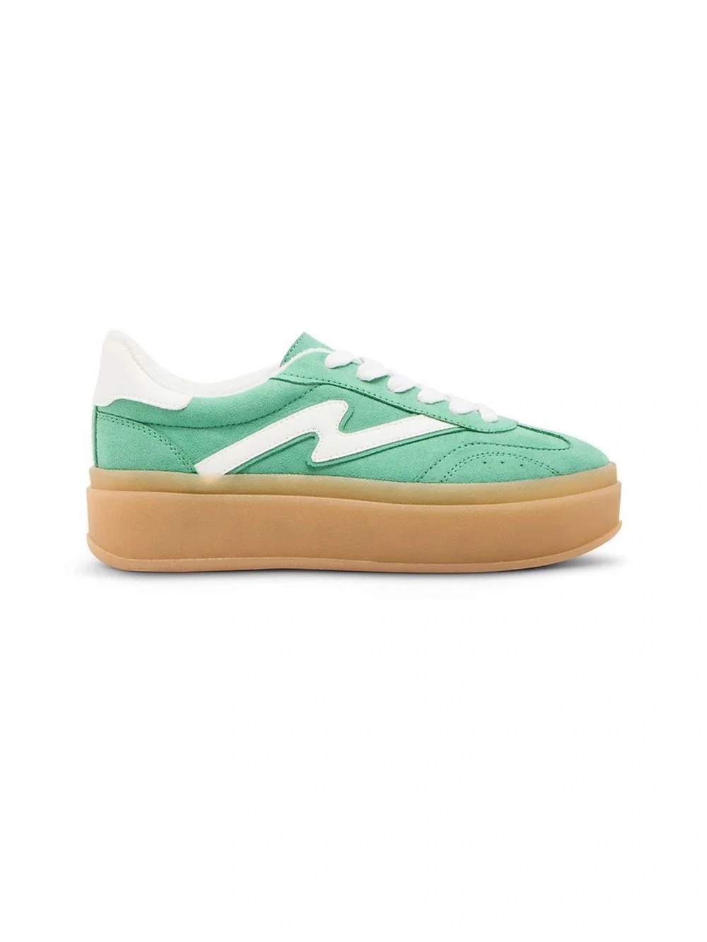Madden Girl Mint Green Platform Sneaker with White Accents